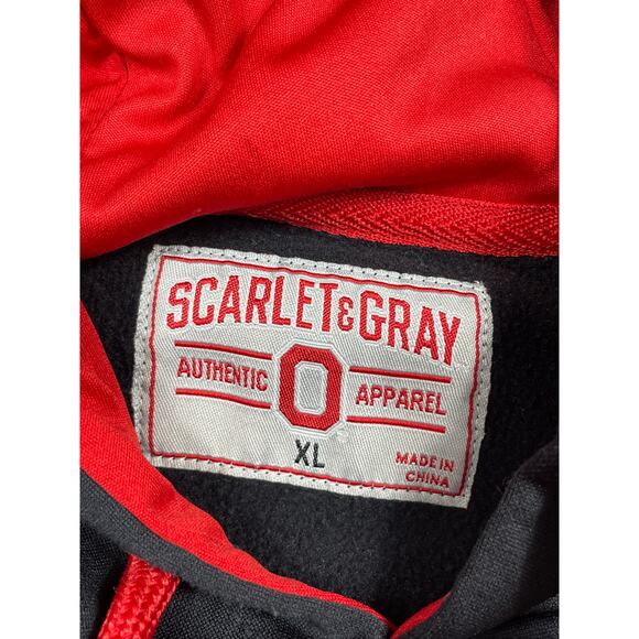 Scarlet & Gray Mens Size XL Ohio State Buckeyes Hoodie - Picture 3 of 11